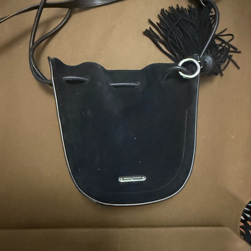 Rebecca Minkoff Black Shoulder Bag with Tassel - Picture 15 of 16